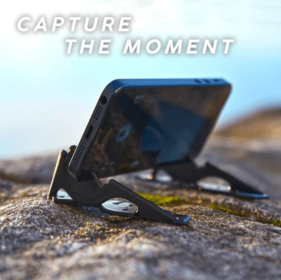 Compact Adjustable Mobile Phone Holder: Foldable, Portable, and Stable