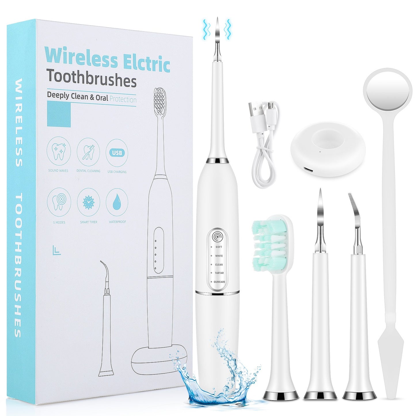 Portable XIP7 Waterproof Electric Toothbrush - Dental Care Scaler