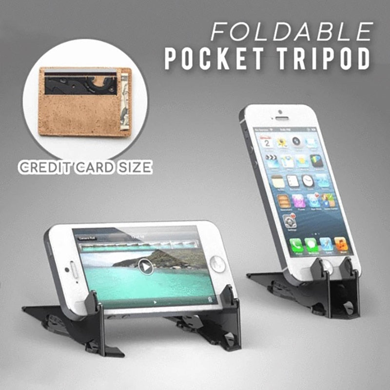 Compact Adjustable Mobile Phone Holder: Foldable, Portable, and Stable