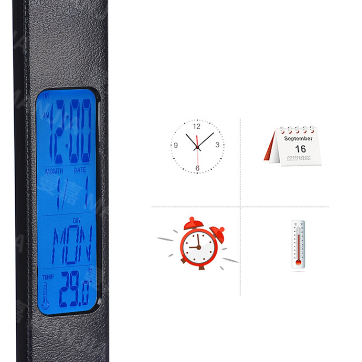 3-in-1 Lamp with Phone Charger, Clock, and Thermostat