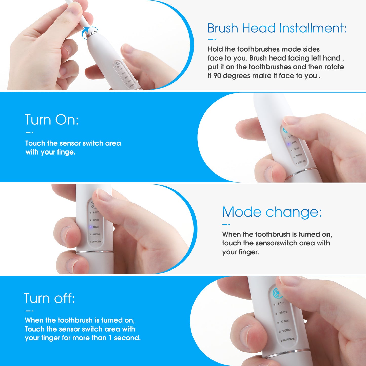 Portable XIP7 Waterproof Electric Toothbrush - Dental Care Scaler