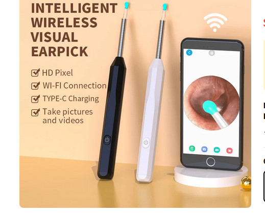 Smart Wireless Ear Cleaner: Otoscope 1080P Kit for iPhone, iPad, Android