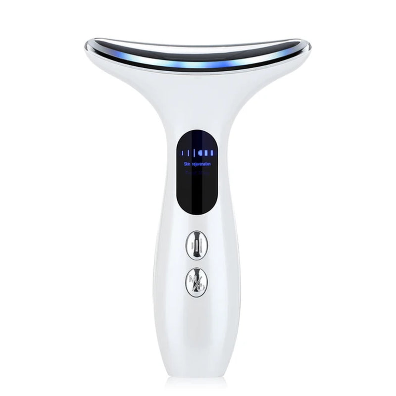 Neck Face Massager anti Wrinkle Lifting 3 Colors Led Photon Therapy Skin Tighten Reduce Double Chin Beauty Device Facial Care