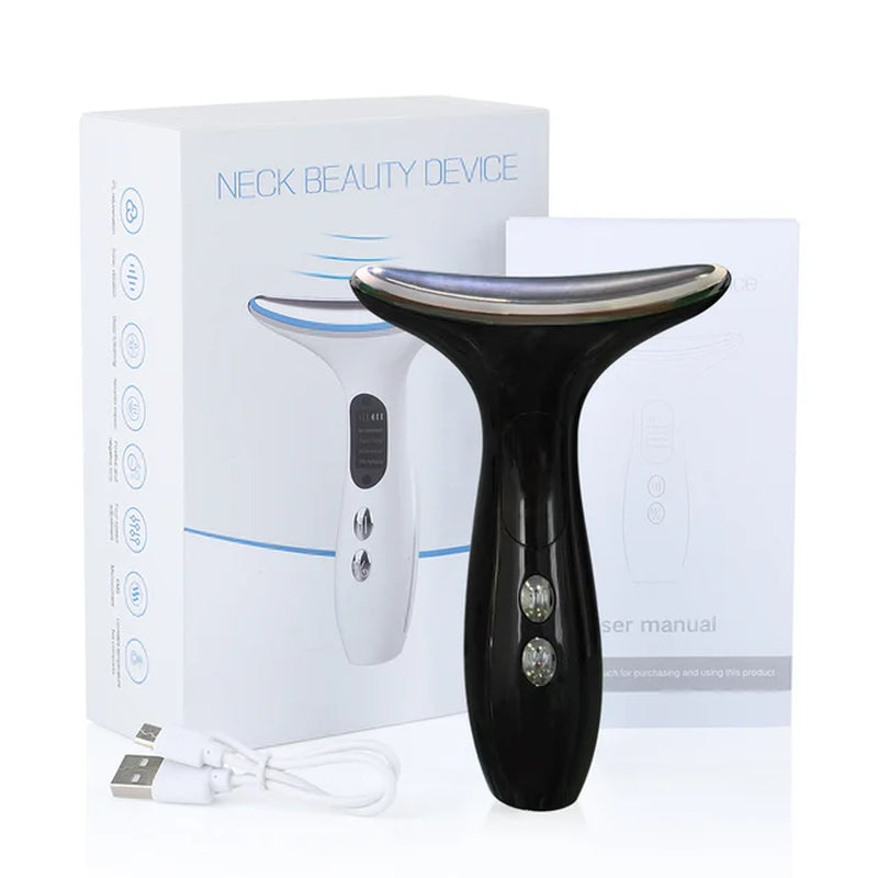 Neck Face Massager anti Wrinkle Lifting 3 Colors Led Photon Therapy Skin Tighten Reduce Double Chin Beauty Device Facial Care