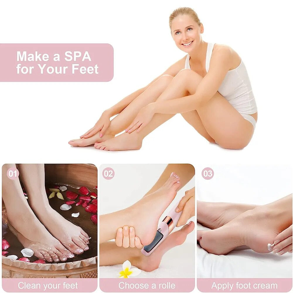 Electric Foot Dead Skin Callus Remover Grinding Rasp Pedicure Machine Foot Grinder Nail Files Cleaning Tools for Hard Cracked