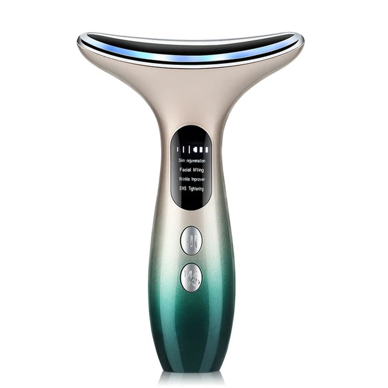 Neck Face Massager anti Wrinkle Lifting 3 Colors Led Photon Therapy Skin Tighten Reduce Double Chin Beauty Device Facial Care