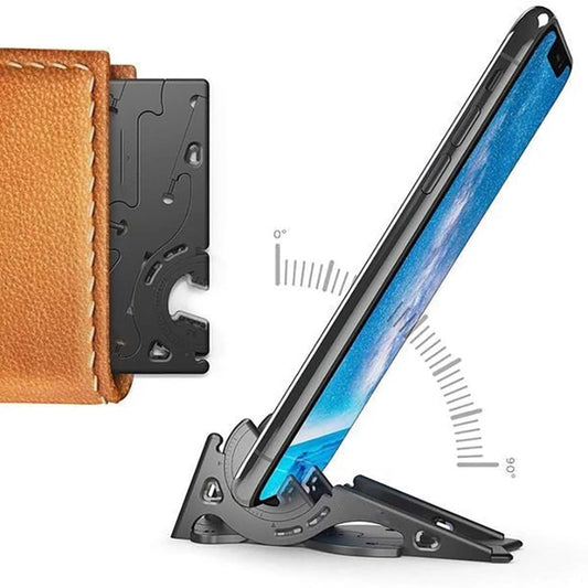 Compact Adjustable Mobile Phone Holder: Foldable, Portable, and Stable