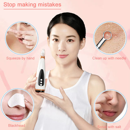Blackhead Remover Vacuum for Facial Care - Pore Cleaner, Acne, and Pimple Removal Tool